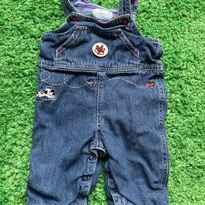 Please mum Denim baby Overalls with Embroidered Details